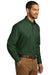 Port Authority W100/TW100 Mens Carefree Stain Resistant Long Sleeve Button Down Shirt w/ Pocket Deep Forest Green Model 3q