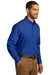 Port Authority W100/TW100 Mens Carefree Stain Resistant Long Sleeve Button Down Shirt w/ Pocket True Royal Blue Model 3q