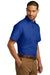 Port Authority W101 Mens Carefree Stain Resistant Short Sleeve Button Down Shirt w/ Pocket True Royal Blue Model 3q