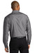 Port Authority W382 Mens Chambray Easy Care Long Sleeve Button Down Shirt w/ Pocket Deep Black Model Back