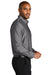 Port Authority W382 Mens Chambray Easy Care Long Sleeve Button Down Shirt w/ Pocket Deep Black Model Side