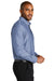 Port Authority W382 Mens Chambray Easy Care Long Sleeve Button Down Shirt w/ Pocket Moonlight Blue Model Side