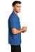 Port Authority W400 Mens Performance Moisture Wicking Short Sleeve Button Down Camp Shirt w/ Pocket True Blue Model Side