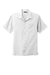 Port Authority W400 Mens Performance Moisture Wicking Short Sleeve Button Down Camp Shirt w/ Pocket White Flat Front