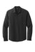 Port Authority W401 Mens Performance Moisture Wicking Long Sleeve Button Down Shirt w/ Pocket Black Flat Front