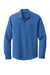 Port Authority W401 Mens Performance Moisture Wicking Long Sleeve Button Down Shirt w/ Pocket True Blue Flat Front