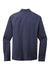 Port Authority W401 Mens Performance Moisture Wicking Long Sleeve Button Down Shirt w/ Pocket True Navy Blue Flat Back