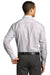 Port Authority W657 Mens SuperPro Wrinkle Resistant Long Sleeve Button Down Shirt w/ Pocket Black/White Model Back