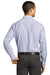 Port Authority W657 Mens SuperPro Wrinkle Resistant Long Sleeve Button Down Shirt w/ Pocket Oxford Blue/White Model Back