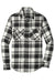 Port Authority W668 Mens Flannel Long Sleeve Button Down Shirt w/ Double Pockets Snow White/Black Flat Front