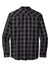 Port Authority W670 Mens Everyday Plaid Long Sleeve Button Down Shirt Black Flat Back