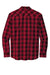 Port Authority W670 Mens Everyday Plaid Long Sleeve Button Down Shirt Rich Red Flat Back