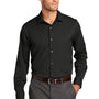 Port Authority Mens City Moisture Wicking Long Sleeve Button Down Shirt - Black