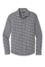 Port Authority W680 Mens City Moisture Wicking Long Sleeve Button Down Shirt Graphite Grey/White Flat Front