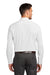 Port Authority W680 Mens City Moisture Wicking Long Sleeve Button Down Shirt White Model Back