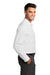 Port Authority W680 Mens City Moisture Wicking Long Sleeve Button Down Shirt White Model Side