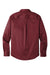 Port Authority W808 Mens SuperPro Wrinkle Resistant React Long Sleeve Button Down Shirt w/ Pocket Burgundy Flat Back