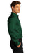 Port Authority W808 Mens SuperPro Wrinkle Resistant React Long Sleeve Button Down Shirt w/ Pocket Dark Green Model Side