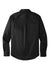 Port Authority W808 Mens SuperPro Wrinkle Resistant React Long Sleeve Button Down Shirt w/ Pocket Deep Black Flat Back