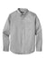 Port Authority W808 Mens SuperPro Wrinkle Resistant React Long Sleeve Button Down Shirt w/ Pocket Gusty Grey Flat Front