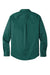 Port Authority W808 Mens SuperPro Wrinkle Resistant React Long Sleeve Button Down Shirt w/ Pocket Marine Green Flat Back