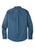 Port Authority W808 Mens SuperPro Wrinkle Resistant React Long Sleeve Button Down Shirt w/ Pocket Regatta Blue Flat Back