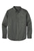 Port Authority W808 Mens SuperPro Wrinkle Resistant React Long Sleeve Button Down Shirt w/ Pocket Storm Grey Flat Front