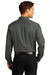 Port Authority W808 Mens SuperPro Wrinkle Resistant React Long Sleeve Button Down Shirt w/ Pocket Storm Grey Model Back