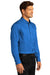 Port Authority W808 Mens SuperPro Wrinkle Resistant React Long Sleeve Button Down Shirt w/ Pocket Strong Blue Model 3q