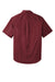 Port Authority W809 Mens SuperPro Wrinkle Resistant React Short Sleeve Button Down Shirt w/ Pocket Burgundy Flat Back