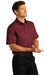 Port Authority W809 Mens SuperPro Wrinkle Resistant React Short Sleeve Button Down Shirt w/ Pocket Burgundy Model 3q