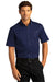 Port Authority W809 Mens SuperPro Wrinkle Resistant React Short Sleeve Button Down Shirt w/ Pocket True Navy Blue Model Front