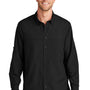 Port Authority Mens Daybreak Moisture Wicking Long Sleeve Button Down Shirt w/ Double Pockets - Deep Black - NEW