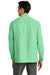 Port Authority W960 Mens Daybreak Moisture Wicking Long Sleeve Button Down Shirt w/ Double Pockets Bright Seafoam Green Model Back