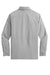 Port Authority W960 Mens Daybreak Moisture Wicking Long Sleeve Button Down Shirt w/ Double Pockets Gusty Grey Flat Back