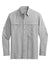 Port Authority W960 Mens Daybreak Moisture Wicking Long Sleeve Button Down Shirt w/ Double Pockets Gusty Grey Flat Front