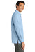 Port Authority W960 Mens Daybreak Moisture Wicking Long Sleeve Button Down Shirt w/ Double Pockets Light Blue Model Side