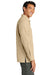 Port Authority W960 Mens Daybreak Moisture Wicking Long Sleeve Button Down Shirt w/ Double Pockets Oat Model Side