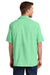 Port Authority W961 Mens Daybreak Moisture Wicking Short Sleeve Button Down Shirt w/ Double Pockets Bright Seafoam Green Model Back