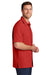 Port Authority W961 Mens Daybreak Moisture Wicking Short Sleeve Button Down Shirt w/ Double Pockets Rich Red Model Side