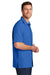 Port Authority W961 Mens Daybreak Moisture Wicking Short Sleeve Button Down Shirt w/ Double Pockets True Royal Blue Model Side