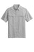 Port Authority W961 Mens Daybreak Moisture Wicking Short Sleeve Button Down Shirt w/ Double Pockets Gusty Grey Flat Front