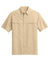 Port Authority W961 Mens Daybreak Moisture Wicking Short Sleeve Button Down Shirt w/ Double Pockets Oat Flat Front