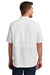 Port Authority W961 Mens Daybreak Moisture Wicking Short Sleeve Button Down Shirt w/ Double Pockets White Model Back