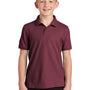 Port Authority Youth Core Classic Short Sleeve Polo Shirt - Burgundy