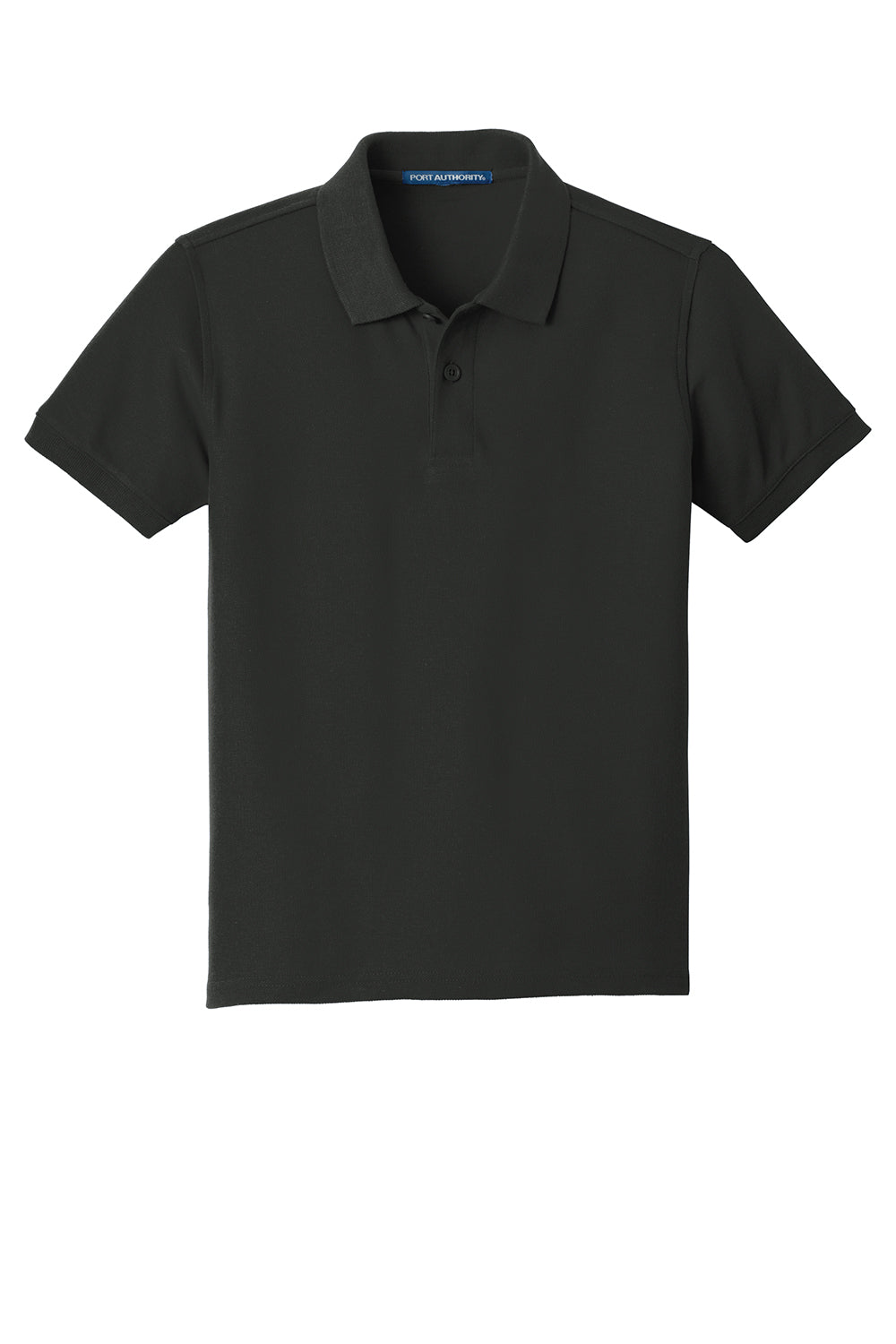 Port Authority Y100 Youth Core Classic Short Sleeve Polo Shirt Deep Black Flat Front