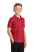 Port Authority Y100 Youth Core Classic Short Sleeve Polo Shirt Rich Red Model 3q