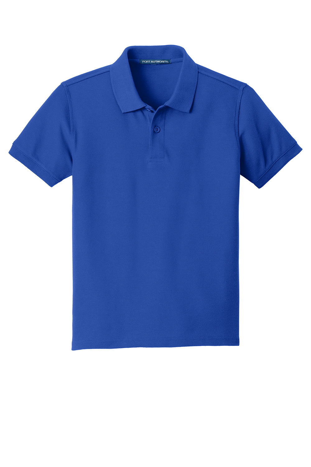 Port Authority Y100 Youth Core Classic Short Sleeve Polo Shirt True Royal Blue Flat Front