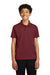 Port Authority Y110 Youth Dry Zone Moisture Wicking Short Sleeve Polo Shirt Burgundy Model Front