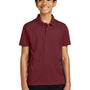 Port Authority Youth Dry Zone Moisture Wicking Short Sleeve Polo Shirt - Burgundy